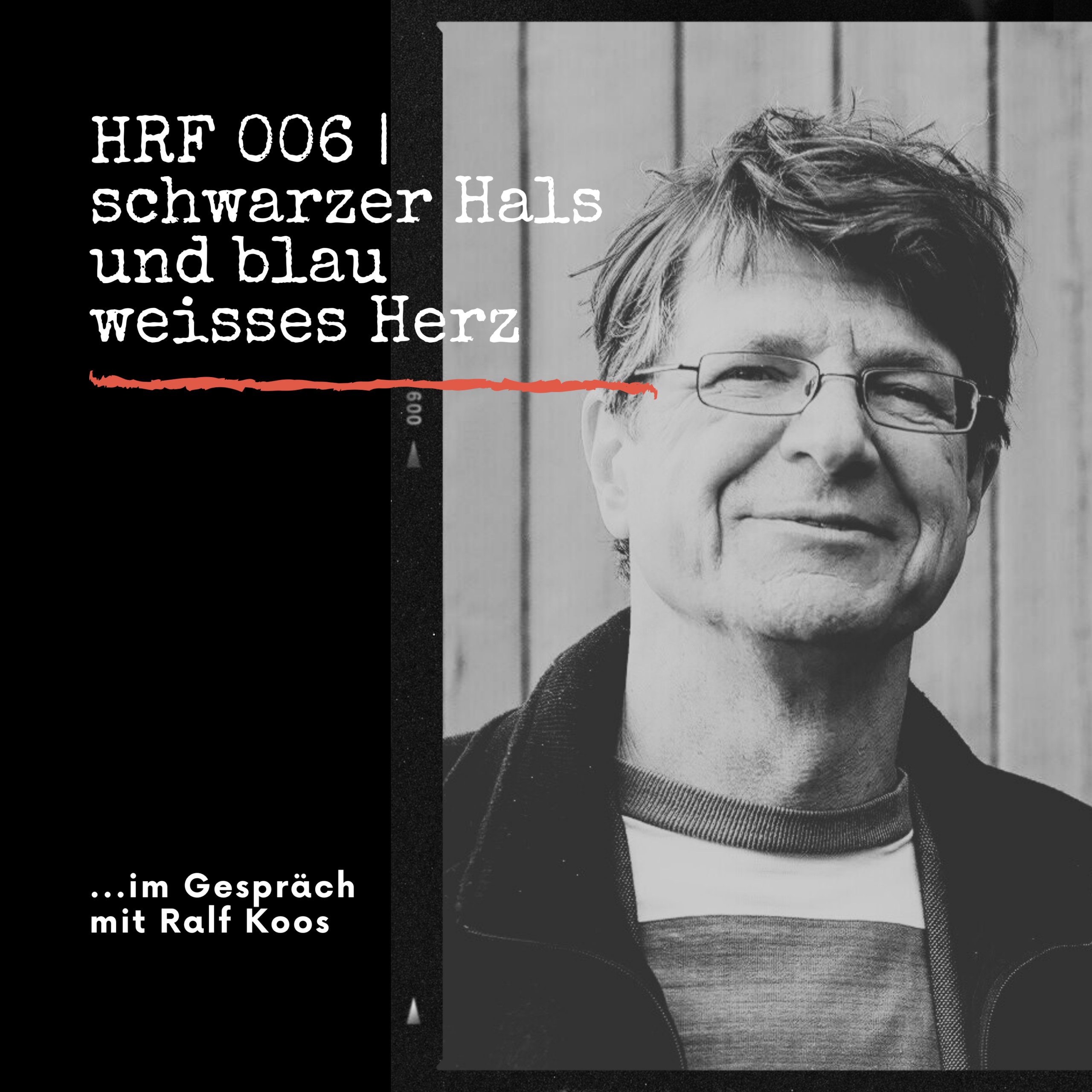 HRF 006 | schwarzer Hals und blau weisses Herz